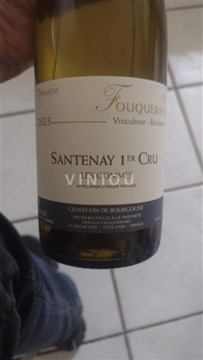 Burgundy Santenay Premier Cru Domaine Fouquerand Les Commes 2023
