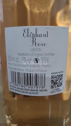 Thung lũng Rhône Luberon Elephant Rose 2024
