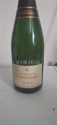Champagne Sâm-panh Premier Cru Lebrun-Froux Vieille Réserve Không niên vụ