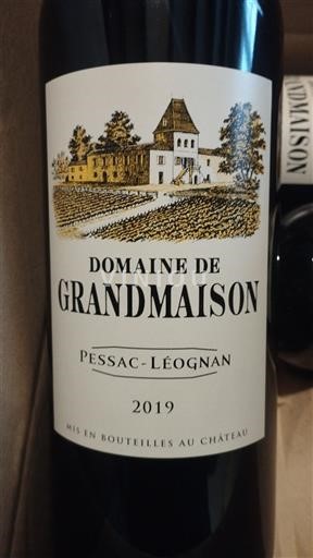 Bordeaux Pessac-Léognan Domaine Grandmaison 2019