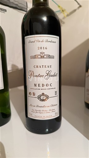 Bordeaux Médoc Château Pontac Gadet 2016