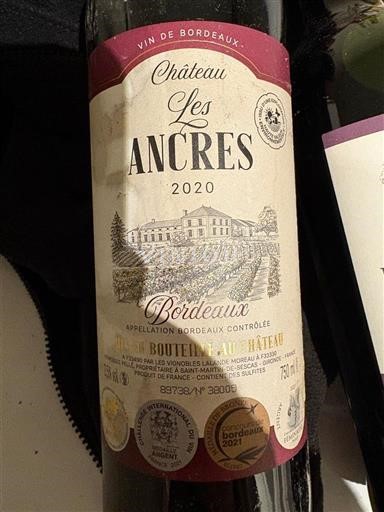 Bordeaux Château Les Ancres 2020
