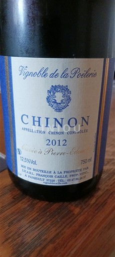 Valle della Loira Chinon Vignoble de la Poêlerie à Pierre-Edouard 2012