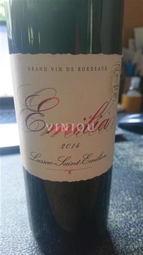 Bordeaux Lussac-Saint-Émilion Emilia 2014