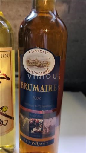 Sud-Ouest Pacherenc-du-vic-bilh Château Bouscassé Brumaire 2008