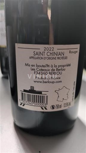 Languedoc Saint-Chinian Les Coteaux de Berlou 2022
