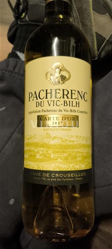 Sudoeste Pacherenc-du-vic-bilh Cave de Crouseilles Carte d'Or 2017