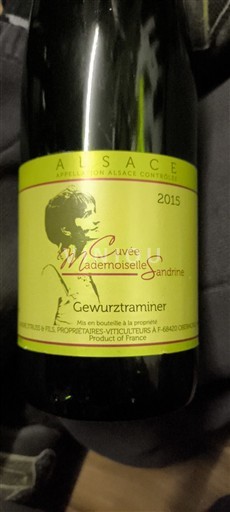 Alsasko Meyer-Sentilles & Fils Mademoiselle Sandrine 2015