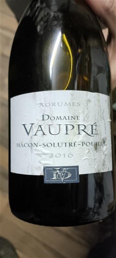 Burgundi Mâcon ja Mâcon-kylät Domaine Vaupré Agrumes 2016