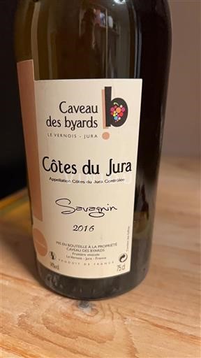Jura Côtes du Jura Caveau des Byards Savagnin 2016