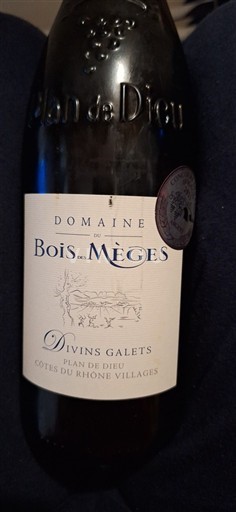 Rhônedalen Ospecificerad Domaine Bois de Mèges Divins Galets Icke årgångsbetecknad