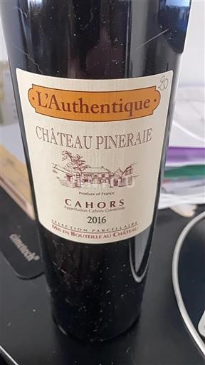 Sud-Ovest Cahors Château Pineraie L'Authentique 2016