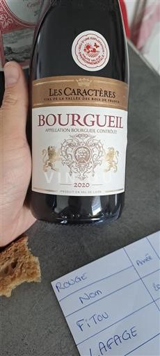 Loire Valley Bourgueil Les Caractères 2020