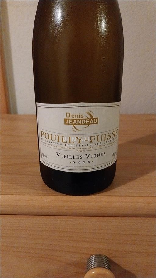 Bourgogne Pouilly-fuissé Denis Jeandeau Vieilles Vignes 2020