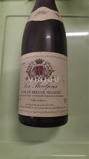Borgogna Côte de Beaune Villages Les Montjoies 1991