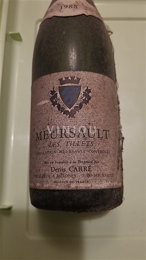 Burgund Meursault Domaine Denis Carré Les Tillets 1988