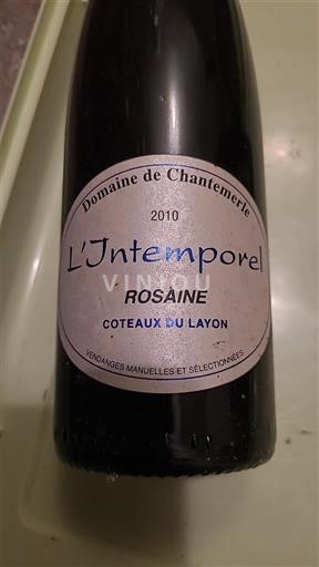 Loire Valley Coteaux du Layon Domaine Chantemerle L'Intemporel ROSAINE 2010