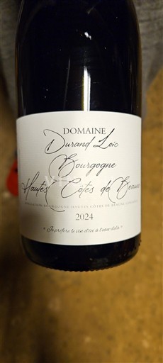 Вина Rouge sec Domaine Durand Loïc 2024 Francuska Burgundija Високе обале Бонеа AOC