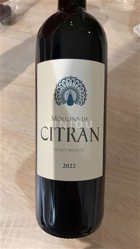 Bordo Haut-Médoc Moulin de Citrans 2022