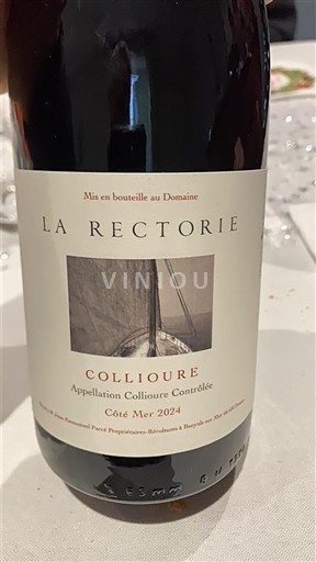 Roussillon Collioure Domaine La Rectorie Côté Mer 2024