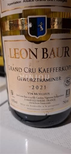 Alzacija Alsace Grand Cru Grand Cru Leon Baur 2021