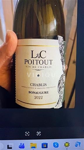 Bourgogne Chablis LC Poitout Bonaugure 2022