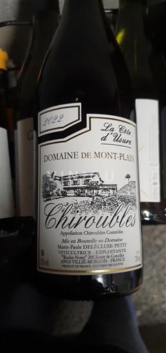 Beaujolais Chiroubles Domaine Mont-Plain La Côte d'Usure 2022