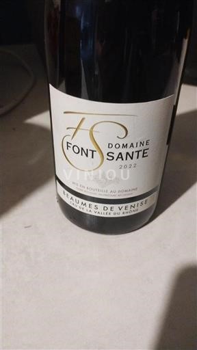 Rhônen laakso Beaumes de Venise Font Sante 2022