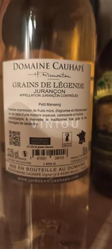 Jugozahod Jurançon Domaine Cauhapé Grains de Légende Neleten.