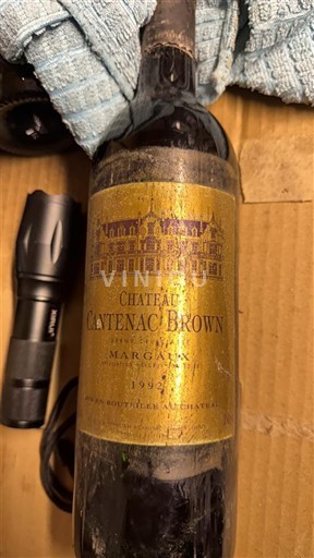 Bordeaux Margaux Grand Cru Château Cantenac Brown 1992
