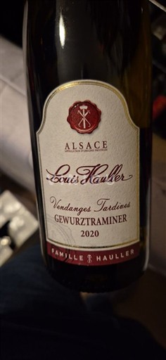 Alsace Vendanges Tardives Louis Hauller Gewurztraminer 2020