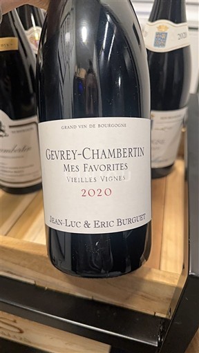 Vinos Rouge sec Mes Favorites Vieilles Vignes Jean-Luc & Eric Burguet 2020 Francia Borgoña Gevrey-Chambertin AOC