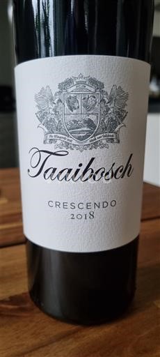 Região Costeira Stellenbosch Taaibosch Crescendo 2018