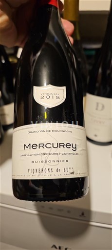 Burgundia Mercurey Vignerons de Buxy Buissonnier 2015