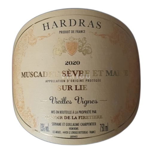 Loiredalen Muscadet-Sèvre-et-Maine Hardras 2020 Icke årgångsbetecknad