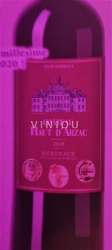 Bordeaux Chateau Haut d'Arzac 2020
