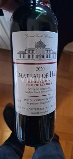 Bordeaux Côtes-de-Bordeaux Château Haut Réserve des Propriétaires 2020
