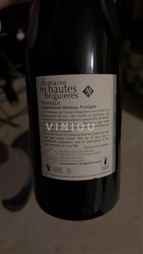 Rhônen laakso Ventoux Domaine Les Hautes Briguières 2020