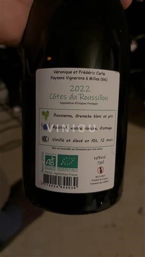 Roussillon Côtes-du-Roussillon Véronique et Frédéric Carle 2022