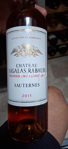 Bordeaux Sauternes Premier Cru Château Sigalas Rabaud 2011