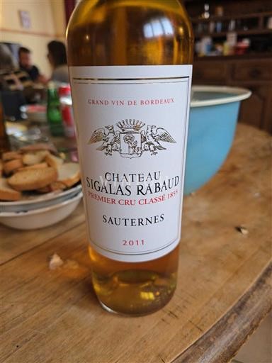 Wines Blanc liquoreux Château Sigalas Rabaud 2011 France Bordeaux Sauternes AOC Premier Cru