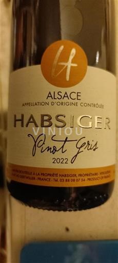 Alsacia Grand Cru Habsiger Pinot Gris 2022