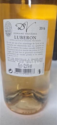Rhônedalen Luberon Domaine Vaucèdes 2016