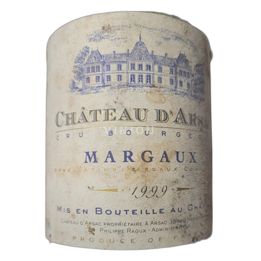 Bordeaux Margaux Château d'Arsac Cru bourgeois 1999