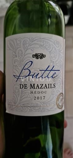 Bordeaux Médoc Butte De Mazails 2017