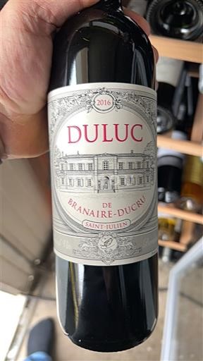Bordeaux Saint-Julien Château Branaire-Ducru Duluc 2016