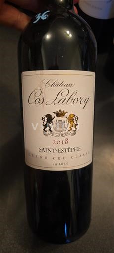 Burdeos Saint-Estèphe Grand Cru Classé Château Cos Labory 2018