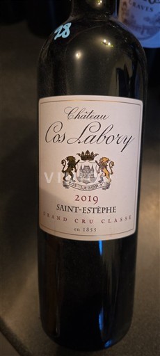 Burdeos Saint-Estèphe Grand Cru Château Cos Labory 2019