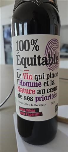 Burdeos Blaye-Côtes de Burdeos Fauvin 100% Équitable 2023