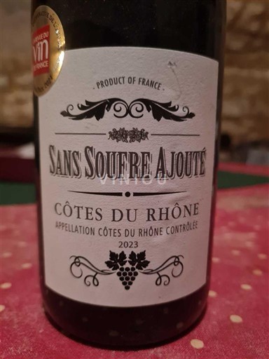 Рона долина Кот дю Рон Sans Soufre Ajouté 2023